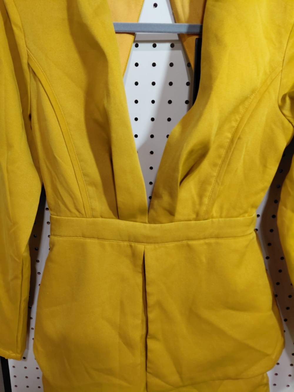 DO+BE Mustard Yellow Deep V Long Sleeve Romper - Picture 3 of 7